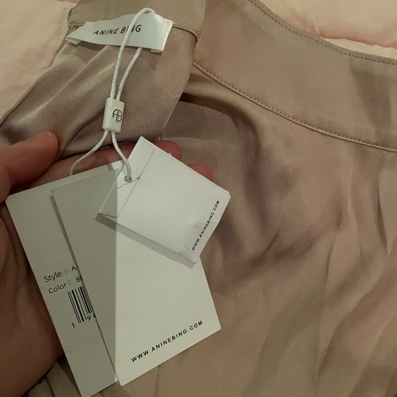 FINAL SALE ‼️NWT  ANINE BING Beige Dress MIDI /Long Sleeve - Picture 5 of 7